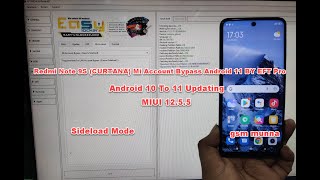 Redmi Note 9S (CURTANA) Mi Account Bypass Android 11 BY EFT Pro
