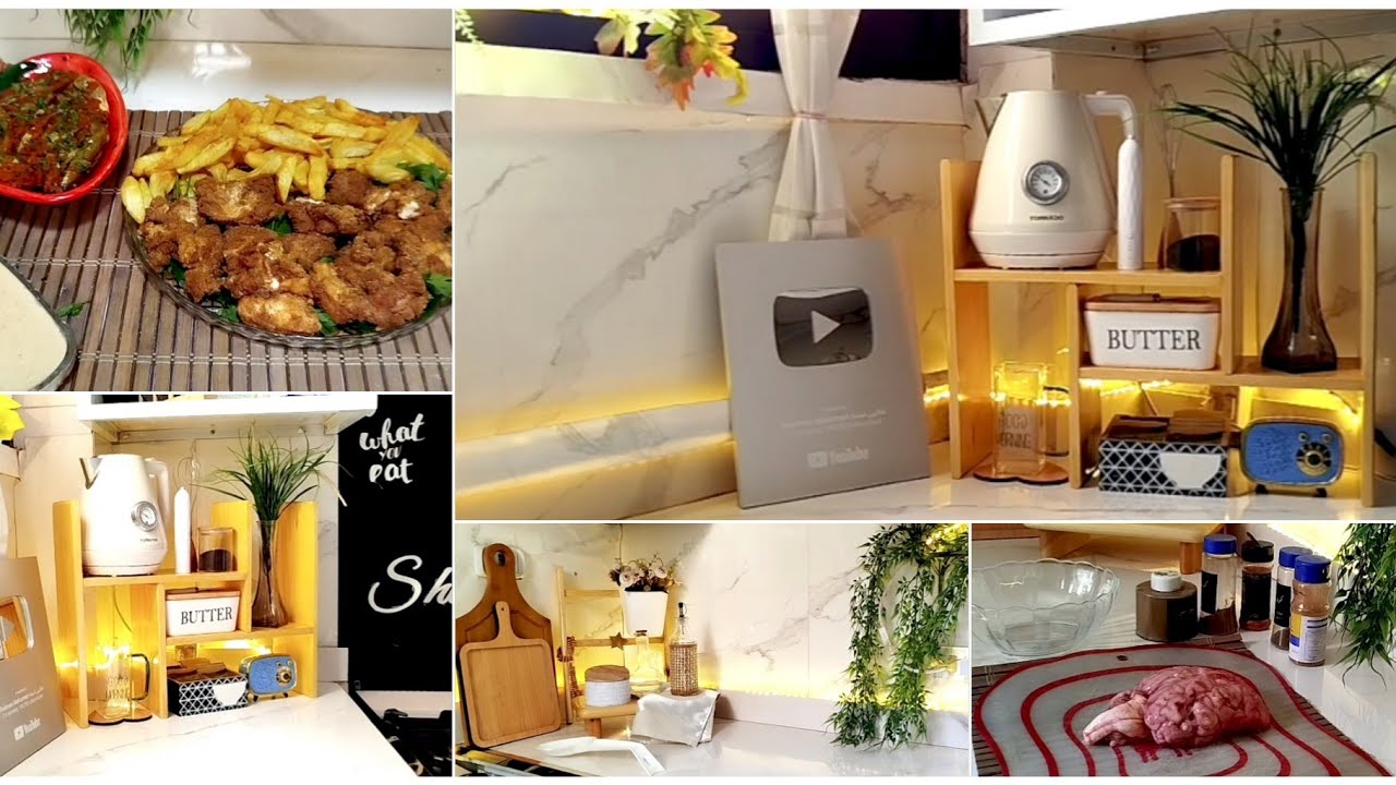 تجديد ديكور المطبخ بالمشتريات الجديدة 🤩💃 وطريقه عمل #المخ زي المحلات 👌