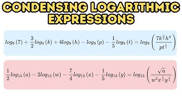 How to Condense Logarithmic Expressions