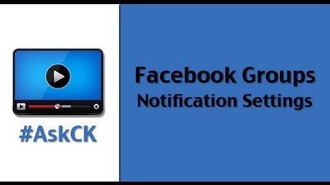 How to change Facebook Group notifications