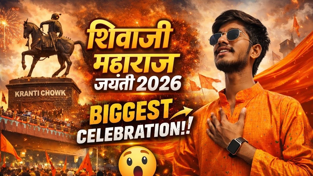 Shivaji Maharaj Jayanti 2026 🔥 Kranti Chowk Sambhajinagar Biggest Celebration 😱 | Marathi Vlog