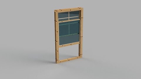 Fusion 360, 3D sliding sash window.