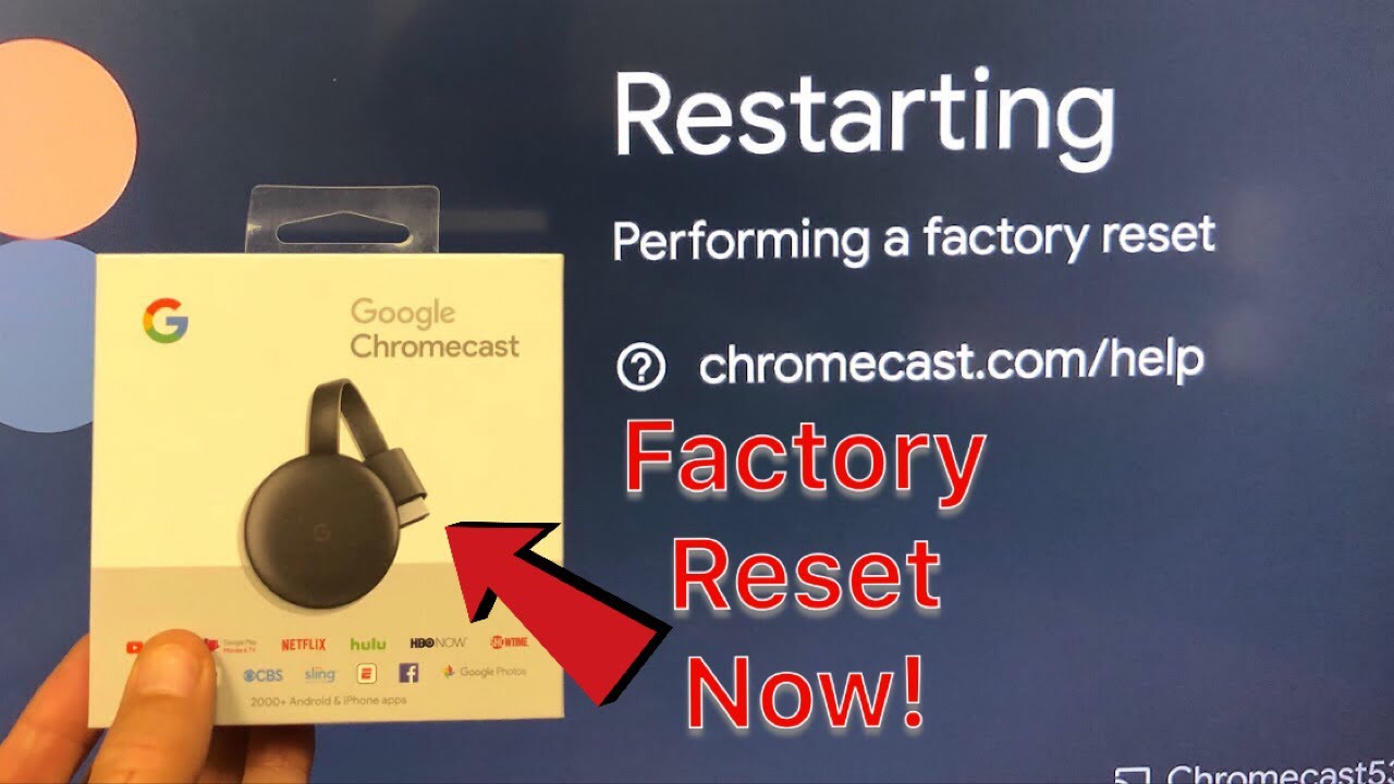 Regulering Detektiv Ungdom Google Chromecast 3rd Gen: How to Factory Reset to the Very Beginning -  YouTube