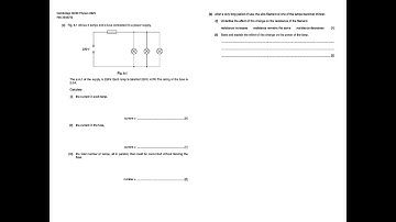 Parallel Circuit 2 (Pass year question IGCSE) (English)