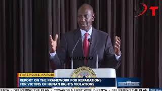 POWERFUL RUTO SPEECH DURING PRESENTATION OF HUMAN RIGHTS REPARATIONS FRAMEWORK