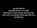 Ants falla fat busy signal lyrics on screen