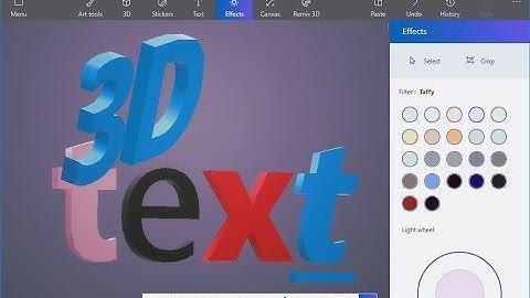 Create 3d text in paint 3d #technology