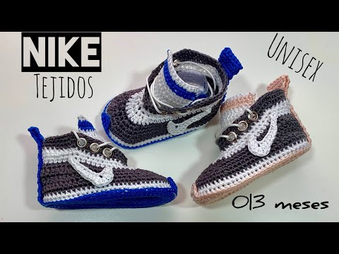 tenis nike a crochet para bebe