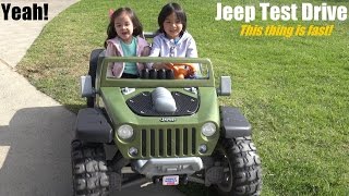Fisher Price's Ride-On Power Wheels: This Jeep Wrangler Hurricane is Fast!  - YouTube