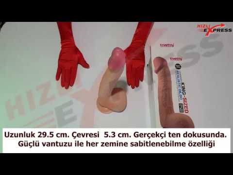 Lovetoy King Realistik Penis Gerçekçi Damarlı Vibratör Dildo 30 cm LV2207