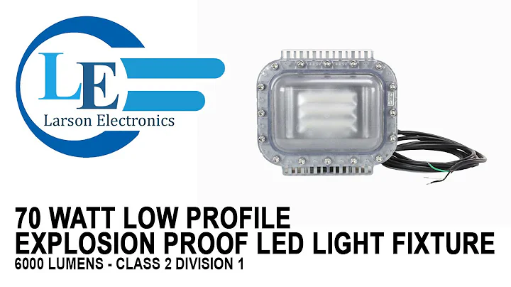 70 Watt Low Profile Explosion Proof LED Light Fixture - 6000 Lumens - Class 2 Division 1