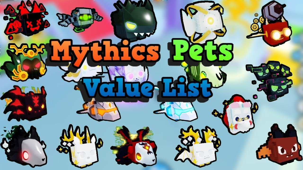 Pet Simulator X Value List 2022 exclusive legendary and mythical