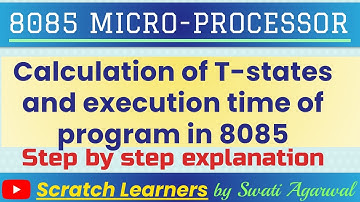 T state calculation in 8085|Calculation of execution time in 8085|Execution time calculation in 8085