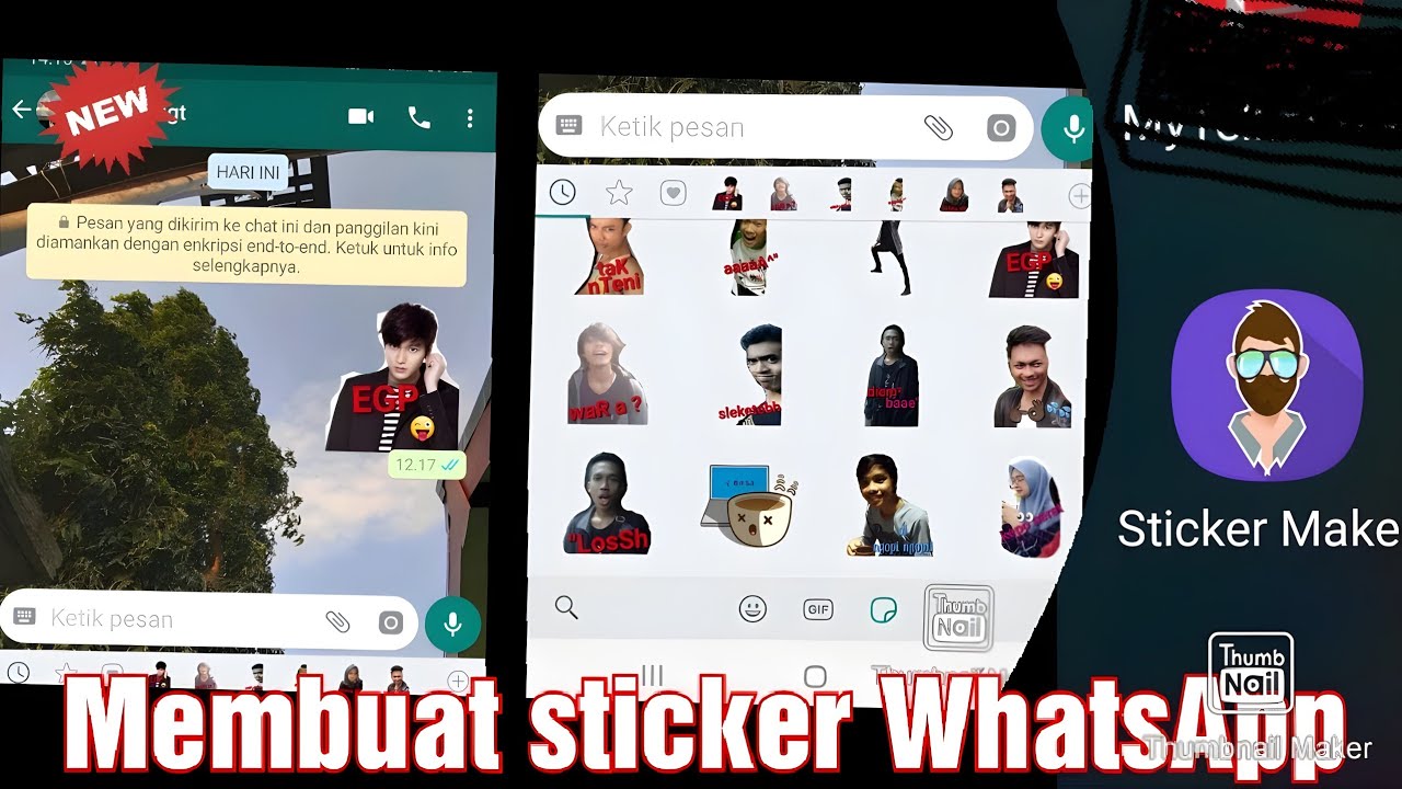 Cara membuat sticker  whatsapp dengan aplikasi  Sticker  