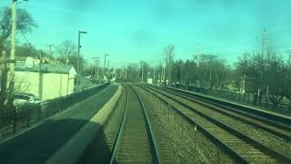 Inbound engineer window view from Elburn to Ogilvie Metra ride