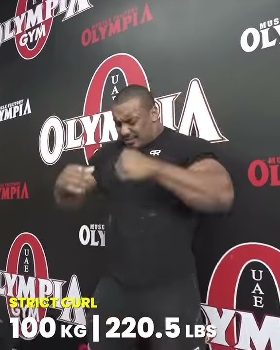 Larry wheels 100kg strict curl challenge