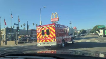 LAFD Rescue 52 Responding Code 3