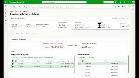 How to perform the Bank Reconciliation process in D365 Finance (D365F&SC)