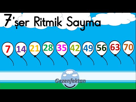 7 şer 7 şer Ritmik Sayma | 70 e Kadar Yedişer Ritmik Sayma