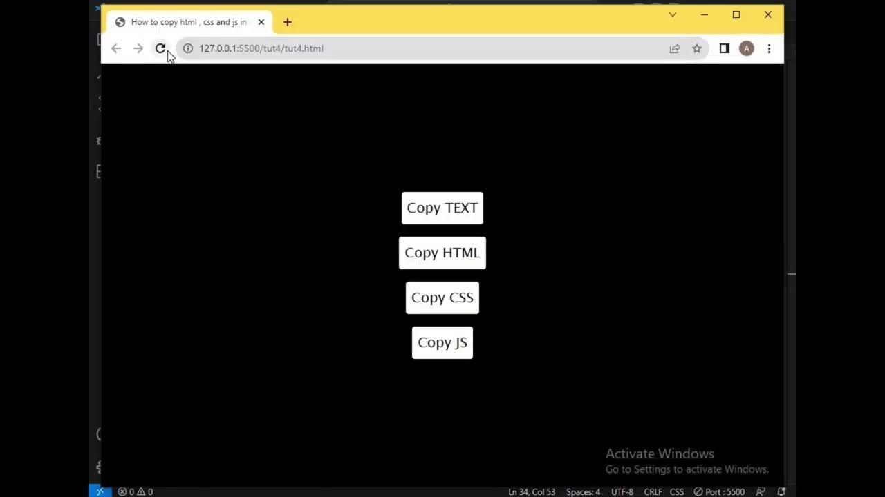How to copy HTML, CSS, and JS in one click ? - YouTube