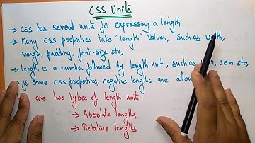 CSS units | CSS tutorials | Cascading Style Sheets  | Lec-06 |  Bhanu Priya