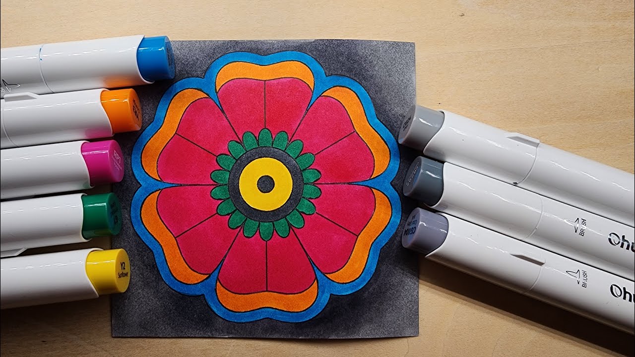 Mesmerizing Mystical Flower Coloring - ASMR Sounds Deep Relaxation