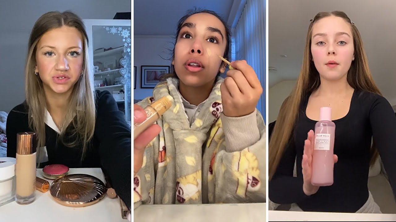 GRWM ( Get Ready With Me ) Makeup Tutorial Tiktok Compilation ️ ...