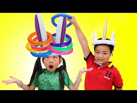 Emma Pretend Play Learn Colors w/ Fun Colored Inflatable Kids Toys