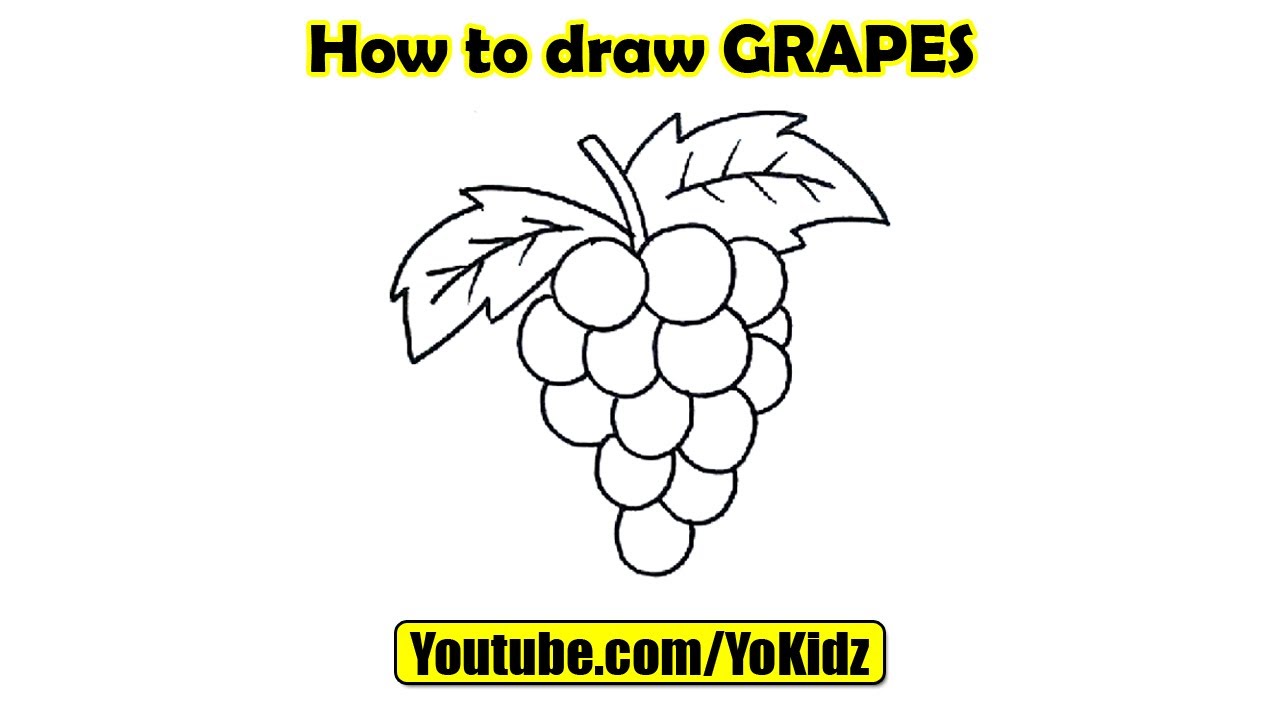 Amazing How To Draw A Grape  Check it out now 