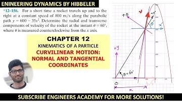 12-156 Curvilinear Motion: Cylindrical Coordinates | Hibbeler Dynamics  | Engineers Academy