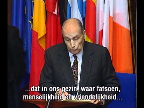 Speech van François Mitterand voor het europees parlement 17 jan 1995.mkv