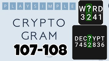 PlaySimple CRYPTOGRAM level 107 108