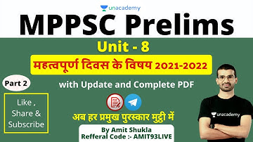 All Important Days 2021-2022 Theme | महत्वपूर्ण दिवस के विषय | Amit Shukla Sir Unacademy
