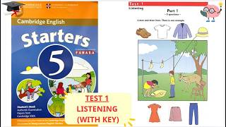 STARTERS 5 TEST 1 LISTENING (WITH ANSWER KEY) #english #cambridgeenglish