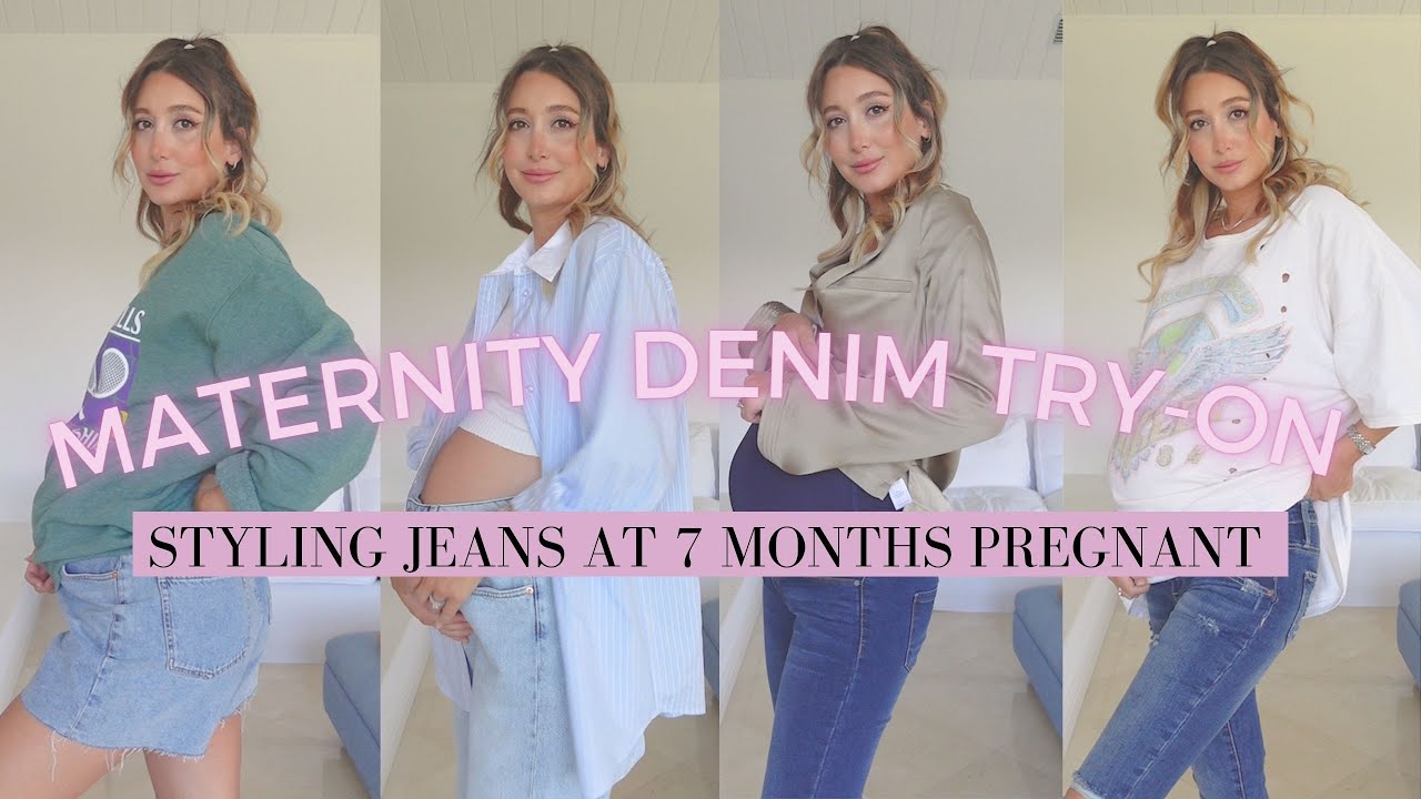 MATERNITY DENIM TRY ON, STYLING MATERNITY DENIM