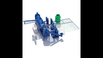 Mingyang plant driect sale Continuous carbonization furnace 3D version complete video