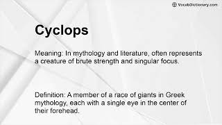 Cyclops Meaning