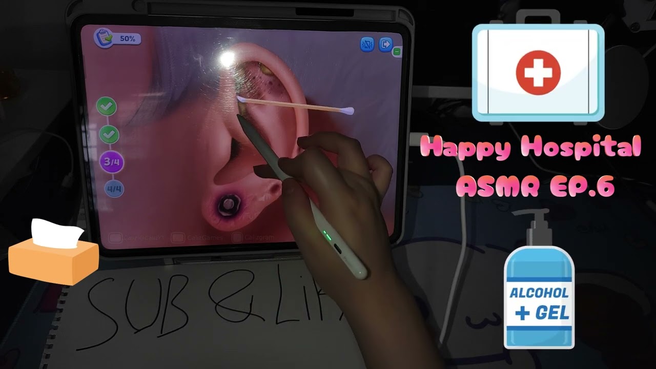 Ep 6 Happy Hospital:Doctor ASMR  - Treatment Removing Stickiness & Dry LARGE Wound