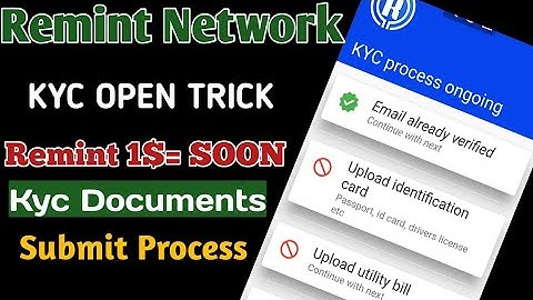 Remint Network Kyc Kaise Krein🔥 || Remint Network Kyc Utility Bill🔥|| Remint Network Kyc Update 😲