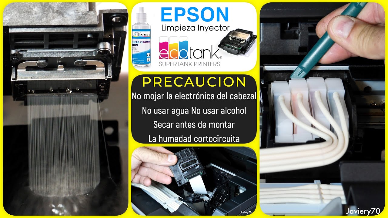 EPSON ecoTank Limpieza manual inyectores 4K YouTube EPSON ecoTank Limpieza manual inyectores 4K YouTube