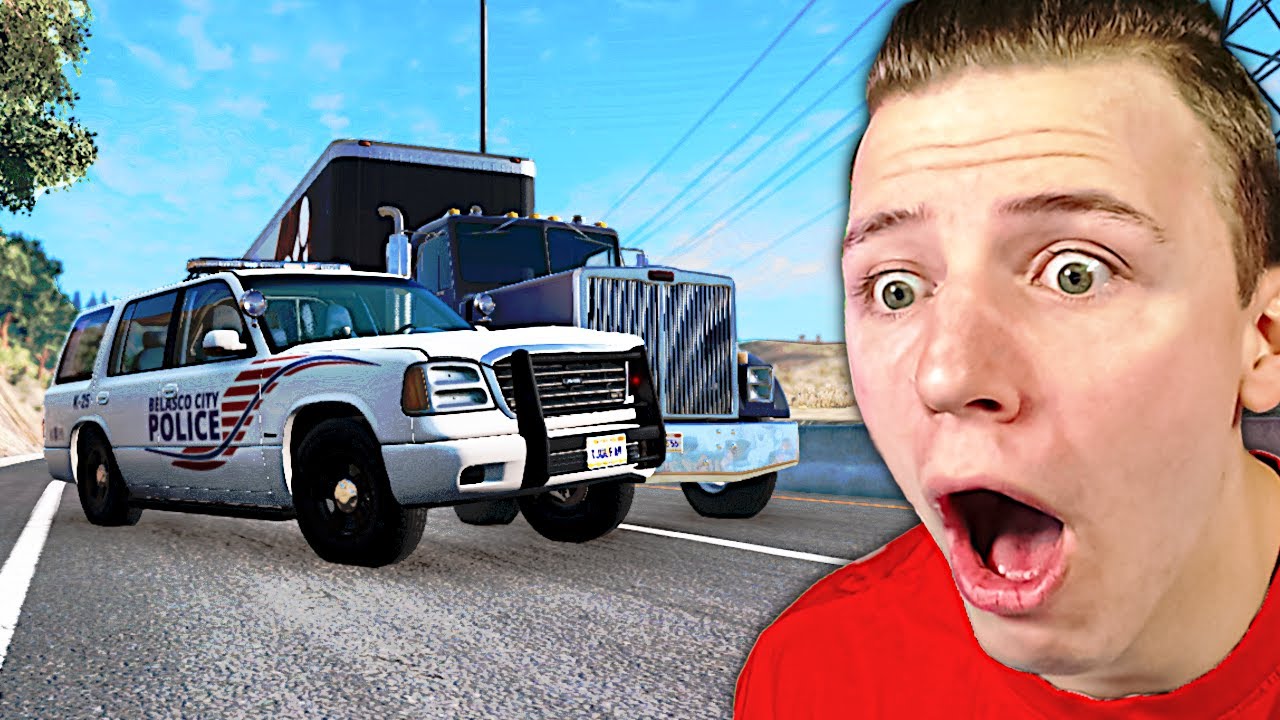 LKW vs. POLIZEI VERFOLGUNGSJAGD in BeamNG