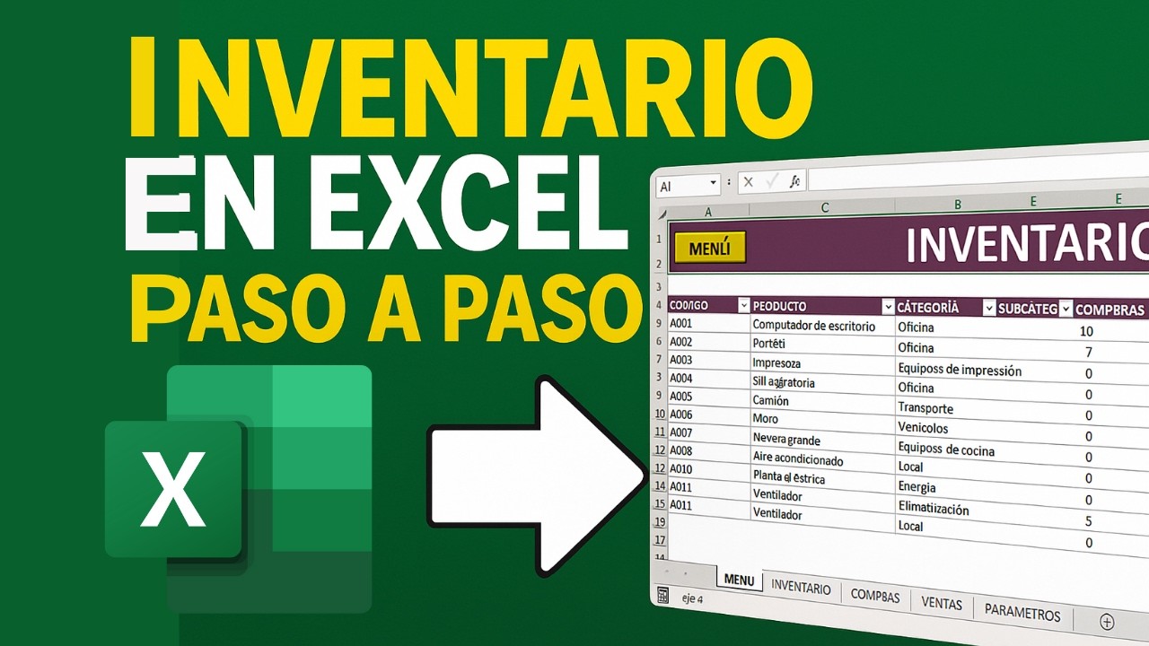🏗 Cómo Hacer un Inventario en Excel Paso a Paso | Control de Inventarios para Emprendedores