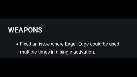 Bungie Had No Reason To Nerf Eager Edge