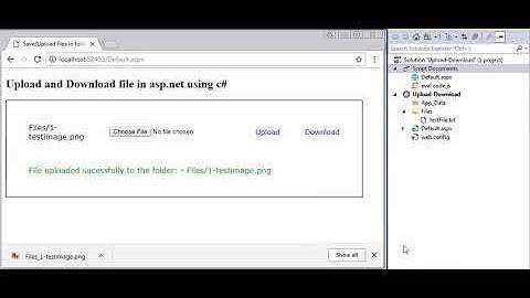File Upload and Download in ASP.NET C#