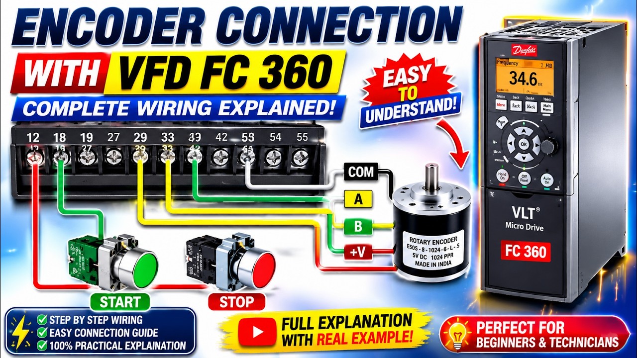 Vfd Encoder Icon Encoder Connection with VFD FC360 Complete Wiring Explained! # ...