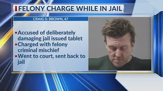 Sheriff: Steuben County inmate arrested for damaging jail-issued tablet