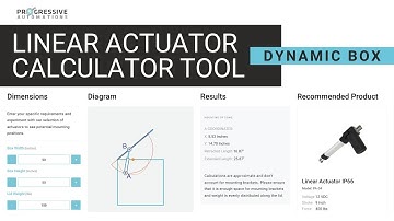 Optimize Your Linear Actuator Selection with Our Calculator: A How-To Guide