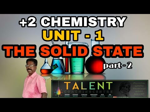 PLUS TWO CHEMISTRY CHAPTER -1 THE SOLID STATE BY TALENT CHEMISTRY ...