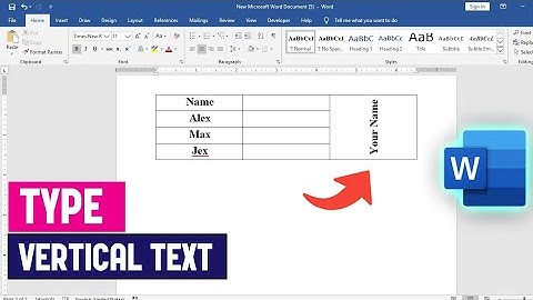 Hoe typ je verticale tekst in Word Tabel | Tekst verticaal typen in Word