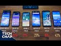 iPhone X vs Galaxy S8 vs Note 8 vs OnePlus 5T vs Mate 10 Pro - Battery Drain Test! | The Tech Chap